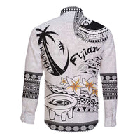 Fijian Traditional Culture Long Sleeve Button Shirt Tapa Tribal Tattoos - Polynesian Pride