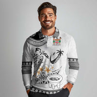 Fijian Traditional Culture Long Sleeve Polo Shirt Tapa Tribal Tattoos - Polynesian Pride