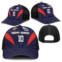 Custom Rugby Samoa Baseball Net Cap Siva Tau Spirit Sporty Vibes - Polynesian Pride