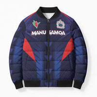 Custom Rugby Samoa Bomber Puffer Jacket Siva Tau Spirit Sporty Vibes - Polynesian Pride