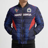 Custom Rugby Samoa Bomber Puffer Jacket Siva Tau Spirit Sporty Vibes - Polynesian Pride
