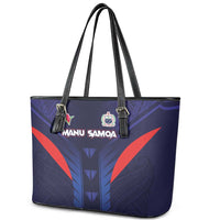 Rugby Samoa Leather Tote Bag Siva Tau Spirit Sporty Vibes - Polynesian Pride
