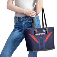 Rugby Samoa Leather Tote Bag Siva Tau Spirit Sporty Vibes - Polynesian Pride