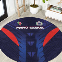 Rugby Samoa Round Carpet Siva Tau Spirit Sporty Vibes - Polynesian Pride