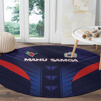 Rugby Samoa Round Carpet Siva Tau Spirit Sporty Vibes - Polynesian Pride