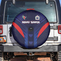 Rugby Samoa Spare Tire Cover Siva Tau Spirit Sporty Vibes LT03 Navy - Polynesian Pride