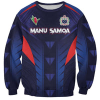 Custom Rugby Samoa Sweatshirt Siva Tau Spirit Sporty Vibes - Polynesian Pride