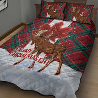 Canadian Christmas - Moose and Maple Retro Style Quilt Bed Set