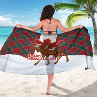 Canadian Christmas - Moose and Maple Retro Style Sarong