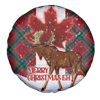 Canadian Christmas - Moose and Maple Retro Style Spare Tire Cover