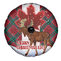 Canadian Christmas - Moose and Maple Retro Style Spare Tire Cover