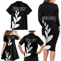 Personalised New Zealand Canoeing Special Jersey Family Matching Long Sleeve Bodycon Dress and Hawaiian Shirt LT03 - Polynesian Pride
