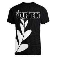 Personalised New Zealand Canoeing Special Jersey Women V-Neck T-Shirt LT03 - Polynesian Pride