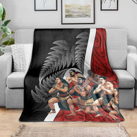 New Zealand Te Matatini Blanket Kapa Haka and Silver Fern - Maori Art Pattern