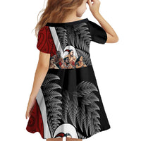 New Zealand Te Matatini Family Matching Summer Maxi Dress and Hawaiian Shirt Kapa Haka and Silver Fern - Maori Art Pattern LT03 - Polynesian Pride