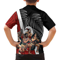 New Zealand Te Matatini Kid Hawaiian Shirt Kapa Haka and Silver Fern - Maori Art Pattern LT03 - Polynesian Pride