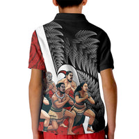 New Zealand Te Matatini Kid Polo Shirt Kapa Haka and Silver Fern - Maori Art Pattern LT03 - Polynesian Pride