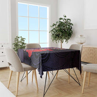 Pasifika Festival Tablecloth Plumeria Turtles with Hibiscus - Polynesian Art Tattoo Purple Color LT03 - Polynesian Pride