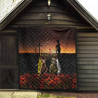 New Zealand and Australia ANZAC Day Quilt Kiwi Bird and Kangaroo Soldier LT03 - Polynesian Pride