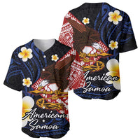 American Samoa Flag Day Baseball Jersey Polynesian Tatau Art and Plumeria