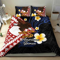 American Samoa Flag Day Bedding Set Polynesian Tatau Art and Plumeria