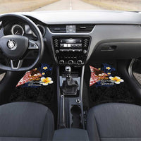 American Samoa Flag Day Car Mats Polynesian Tatau Art and Plumeria