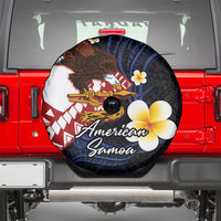 American Samoa Flag Day Spare Tire Cover Polynesian Tatau Art and Plumeria