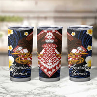 American Samoa Flag Day Tumbler Cup Polynesian Tatau Art and Plumeria LT03 - Polynesian Pride