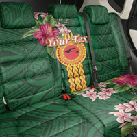 Manuʻa Islands Back Car Seat Cover Polynesian Style with Rooster Tattoo and Tropical Plants