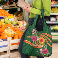 Personalised Manuʻa Islands Grocery Bag Polynesian Art Tattoo Style and Tropical Plants LT03 - Polynesian Pride