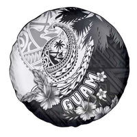 Hafa Adai Guam Spare Tire Cover Polynesian Palm Tree Tattoo Hibiscus and Plumeria Art