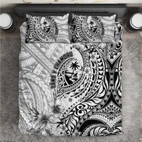 Guam-Land of the Chamorro Bedding Set Polynesian Tattoo Style Hibiscus and Plumeria Art