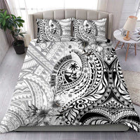 Guam-Land of the Chamorro Bedding Set Polynesian Tattoo Style Hibiscus and Plumeria Art