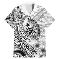 Guam-Land of the Chamorro Family Matching Mermaid Dress and Hawaiian Shirt Polynesian Tattoo Style Hibiscus and Plumeria Art