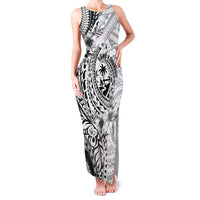 Guam-Land of the Chamorro Family Matching Tank Maxi Dress and Hawaiian Shirt Polynesian Tattoo Style Hibiscus and Plumeria Art