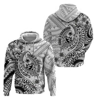 Guam-Land of the Chamorro Hoodie Polynesian Tattoo Style Hibiscus and Plumeria Art