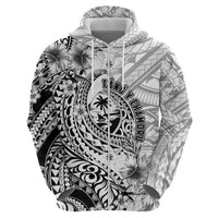 Guam-Land of the Chamorro Hoodie Polynesian Tattoo Style Hibiscus and Plumeria Art