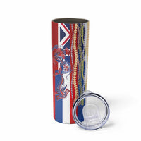 Hawaiian Sea Animals Skinny Tumbler with Lei and Flag Style LT03 - Polynesian Pride