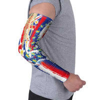 Hawaiian Sea Turtles and Plumeria Arm Sleeves with Lei and Flag Grunge Style LT03 - Polynesian Pride