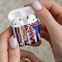 Hawaiian Polynesian Tribal Turtles AirPods Case with Lei and Flag Style