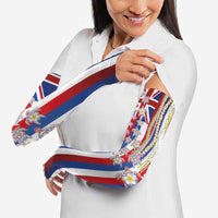 Hawaiian Polynesian Tribal Turtles Arm Sleeves with Lei and Flag Style