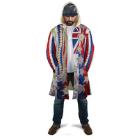 Hawaiian Polynesian Tribal Turtles Cloak with Lei and Flag Style