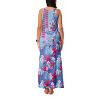 Hawaiian Tribal Manta Ray Family Matching Tank Maxi Dress and Hawaiian Shirt Kakau Tattoo and Flowers Surfing Waves Pattern Soft Color LT03 - Polynesian Pride