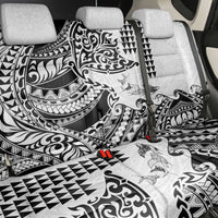 Hawaiian Tribal Manta Ray Back Car Seat Cover Kakau Tattoo and Polynesian Art Motif Pattern LT03 - Polynesian Pride