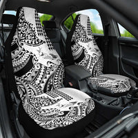 Hawaiian Tribal Manta Ray Car Seat Cover Kakau Tattoo and Polynesian Art Motif Pattern LT03 One Size Multicolor - Polynesian Pride