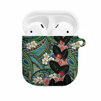 Hawaiian Taro Leaves and Ohia Lehua AirPods Case Polynesian Tribal Art Tropical Plants Motifs Colorful LT03 Multicolor - Polynesian Pride