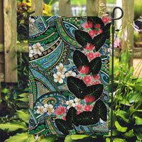 Hawaiian Taro Leaves and Ohia Lehua Garden Flag Polynesian Tribal Art Tropical Plants Motifs Colorful LT03 Garden Flag Multicolor - Polynesian Pride