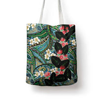 Hawaiian Taro Leaves and Ohia Lehua Tote Bag Polynesian Tribal Art Tropical Plants Motifs Colorful LT03 - Polynesian Pride