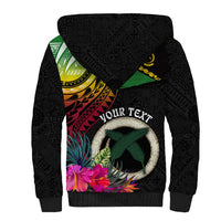 Personalised Vanuatu 44th Anniversary Sherpa Hoodie Boars Tusk Tugeta Yumi Selebretem Indipendens Dei LT03 - Polynesian Pride