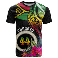 Vanuatu 44th Anniversary T Shirt Boars Tusk Tugeta Yumi Selebretem Indipendens Dei LT03 Black - Polynesian Pride
